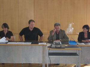 Wahlausschuss: Fälchle, Hauser, BM Heidrich, Knecht