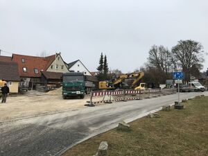 Beginn der Bauarbeiten für das Wohn- und Geschäftshaus in der Ortsmitte